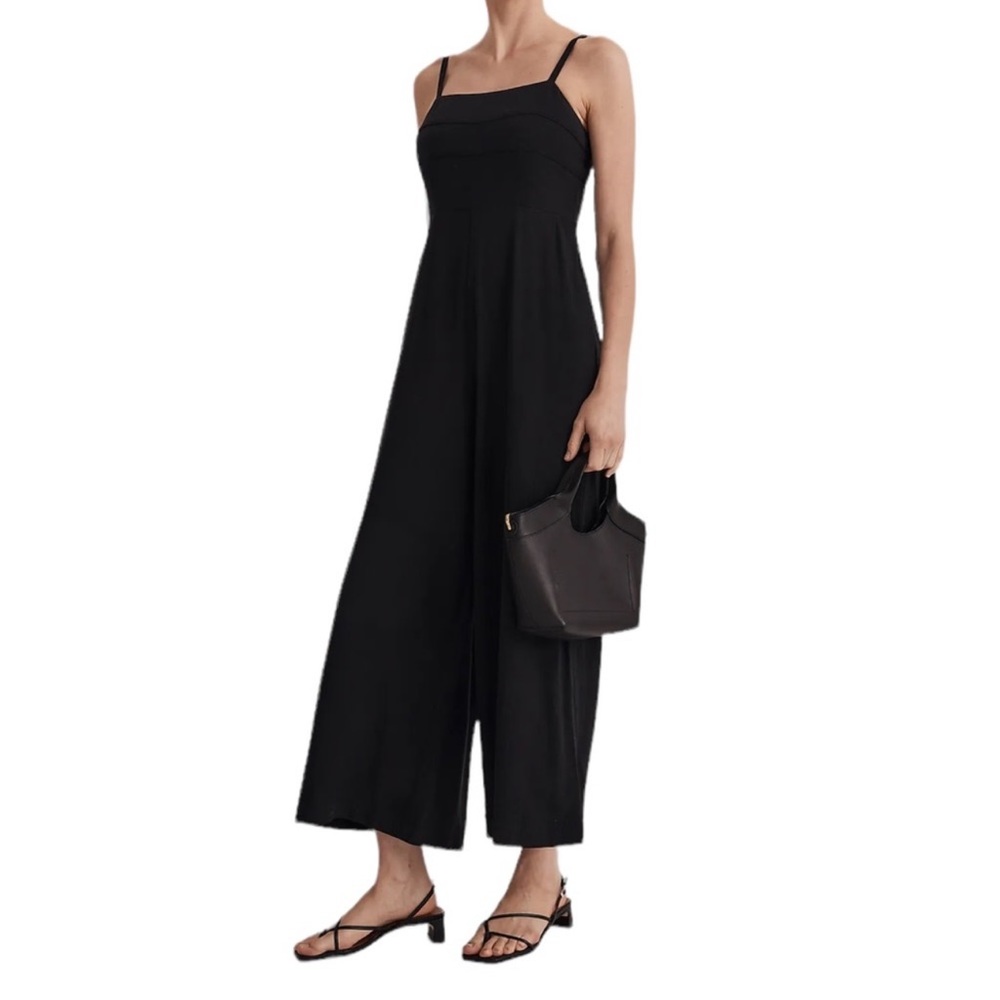 Madewell Square-Neck Wide-Leg Sleeveless Jumpsuit